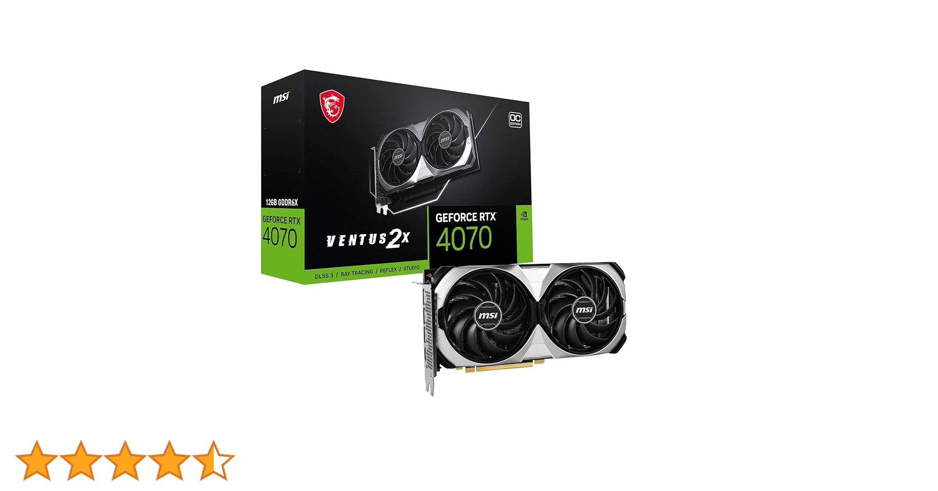 Amazon | MSI GeForce RTX 4070 VENTUS 2X 12G OC グラフィック